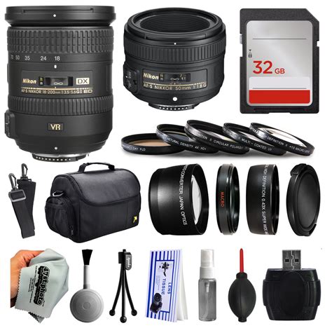 Beginner Accessories Bundle for Nikon DF D7200 D7100 D7000 D5500 D5300 ...