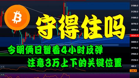 719 比特币行情：守得住3日线的回撤吗？今明俩日看4小时反弹，注意3万上下的关键位置