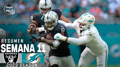 Las Vegas Raiders Vs Miami Dolphins Semana 11 NFL 2023 NFL