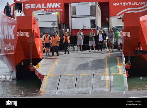 Auckland New Zealand Nov 02 2020 View Of Sealink Crossover Ferry