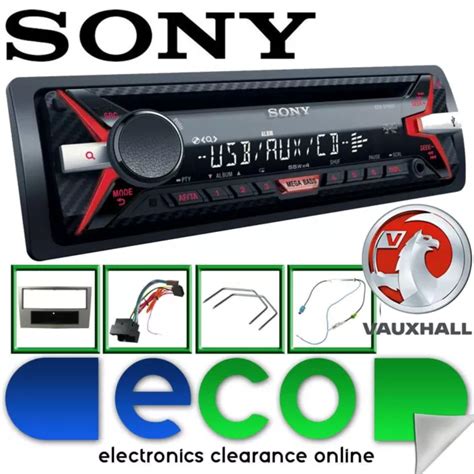 Vauxhall Astra H Sony Cd Mp3 Usb Car Stereo Player And Gun Grey Fascia Fitting Kit £119 99