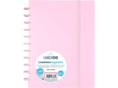 Cuaderno INGENIOX Rosa A4 Pautado 100 Hojas Worten Es