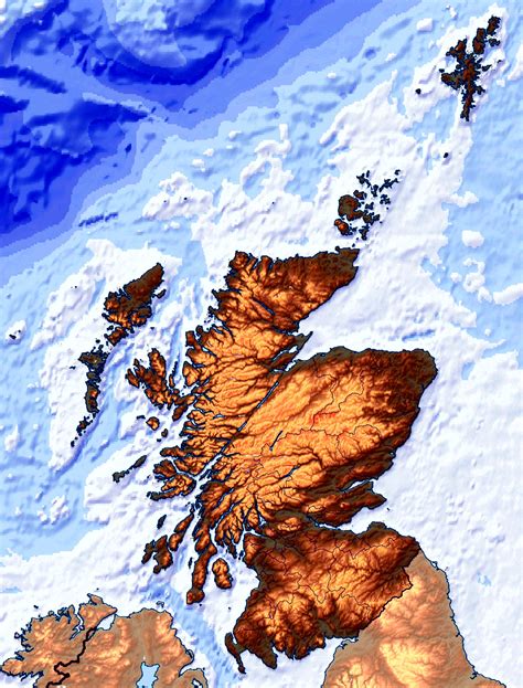 Scotland Physical Map