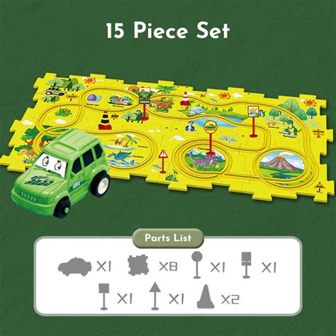 PuzzleRacer Kids Car Track Set - Nalime