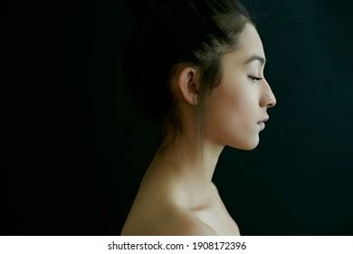 Nude Woman Profile Over Royalty Free Licensable Stock Photos