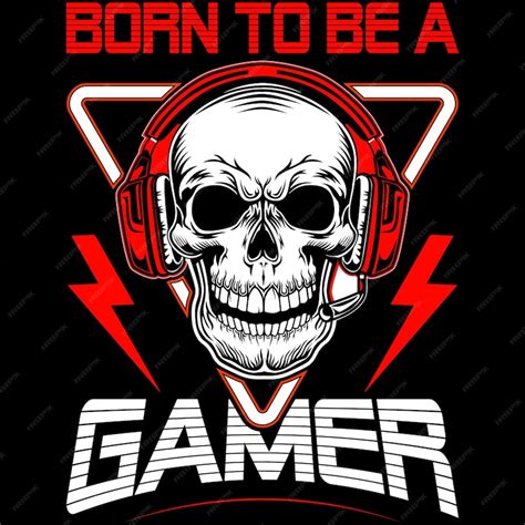 Premium Vector | Born to be a gamer gaming tshirt design