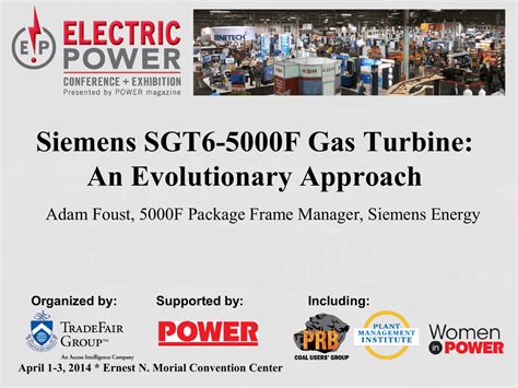 Siemens Sgt F Gas Turbine An Evolutionary Approach Organized By