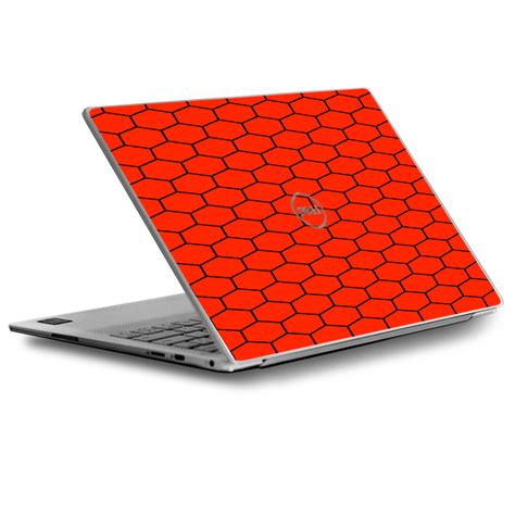 Skins Decals For Dell Xps Laptop Vinyl Wrap Red Honeycomb Ocatagon