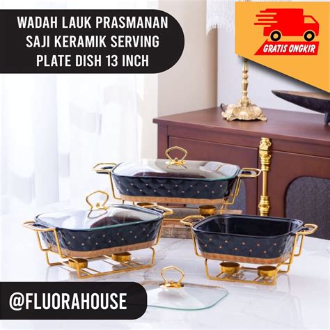 Jual Wadah Lauk Prasmanan Saji Keramik Serving Plate Dish 13 Inch