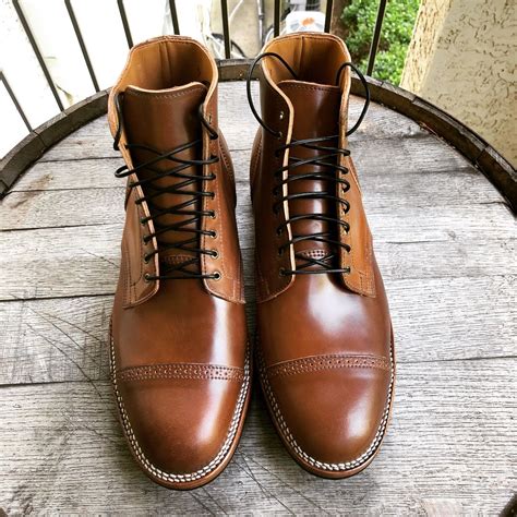 Viberg Bourbon Shell Cordovan Boots Men Leather Boots Combat Boots