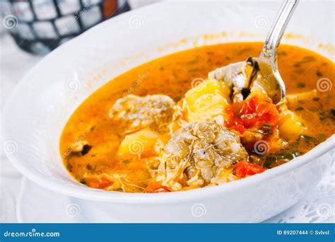 Traditional Armenian Soup Kololik Stock Photo Image Of Potato