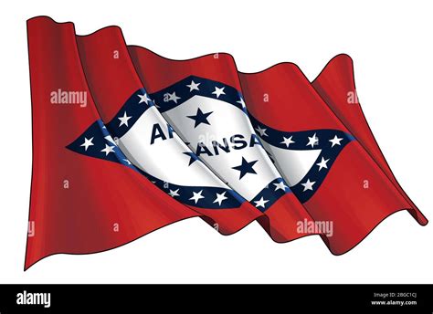 Arkansas Wehende Flagge Stock Vektorgrafiken Kaufen Alamy