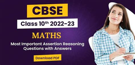 CBSE Maths Class 10th 2022 23 Most Important Assertion Reasoning