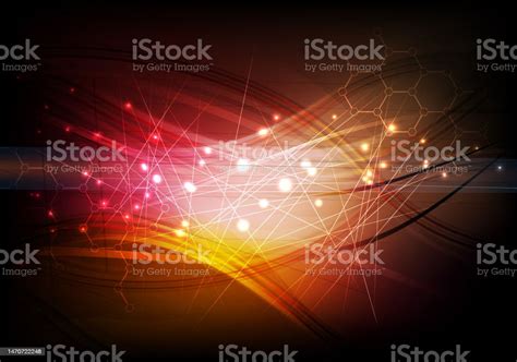 Abstract Tech Background Futuristic Technology Interface Vector Illustration With Many Geometric