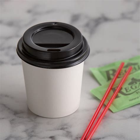 Choice 4 oz. Black Hot Paper Cup Travel Lid - 1000/Case