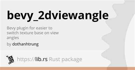 Bevy 2dviewangle Rust Game Dev Lib Rs