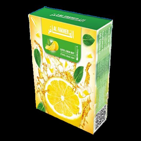 Al Fakher Vandpibe Tobak Super Lemon Mint 50 G Vandpibe