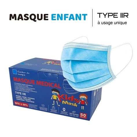 Boite De Masque Plis Taille Enfant Type Iir