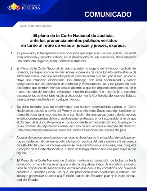 Corte Nacional On Twitter 📄 Comunicado El Pleno De La