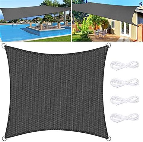 Emooqi Toldo Vela De Sombra Rectangular Hdpe X M Parasol Resistente