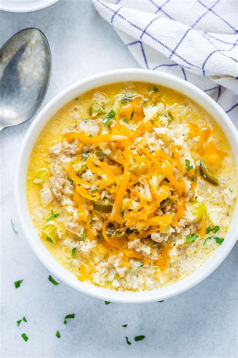 Creamy Cauliflower Rice Chicken Soup Recipe Eatwell