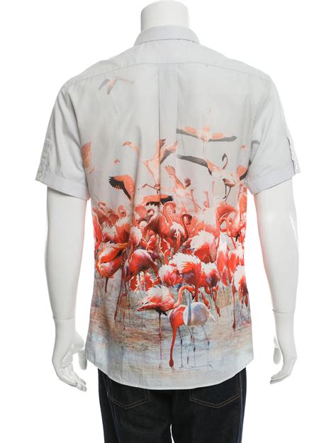 Alexander Mcqueen Flamingo Print Button Up Shirt Clothing Ale39660