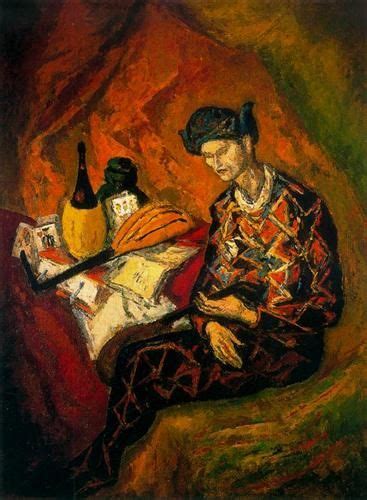 Still Life With Harlequin Arturo Souto Artwork Reading Art Painting