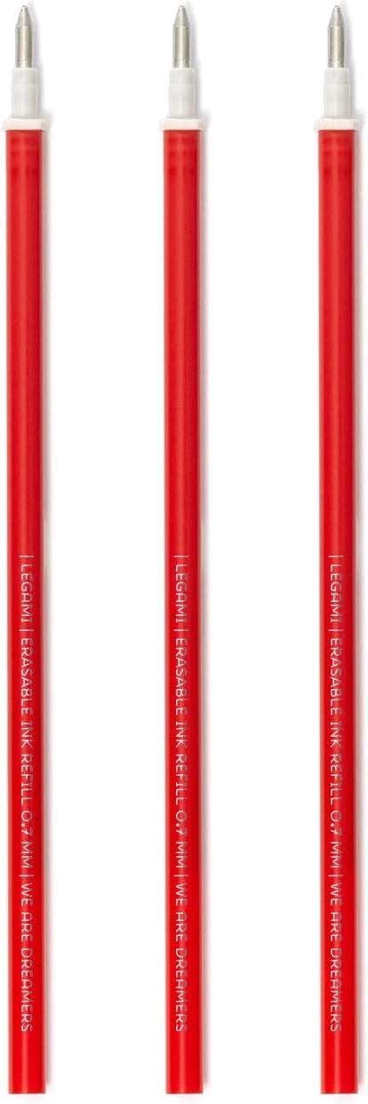 Legami Refill For Erasable Gel Pen Set Of Height Cm Red