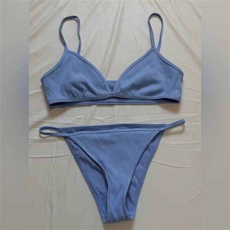 La Hearts Light Blue Bikini Set Gem