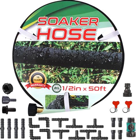 Amazon Suneed Soaker Hose 50 Ft For Garden Beds 1 2 Soaker