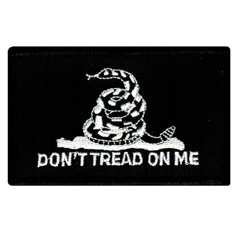 Black Gadsden Flag Embroidered Patch