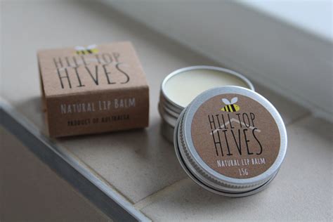 Hill Top Hives Beeswax Lip Balms Natural Peppermint Vanilla