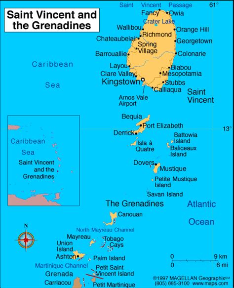 St Vincent And The Grenadines Map – Map Of The Usa With State Names