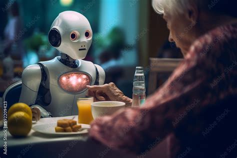 Elderly Care Robot In Smart Hospital Concept Artificial Intelligence