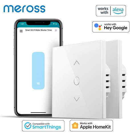 Meross Interruptor De Persiana Enrollable Homekit Motor De Persiana