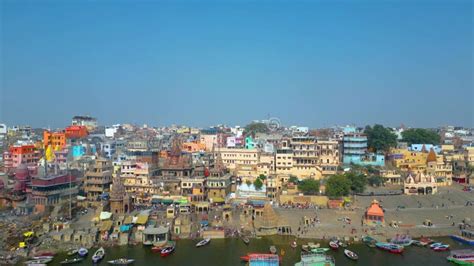 AERIAL View of Dashashwamedh Ghat, Kashi Vishwanath Temple and ...