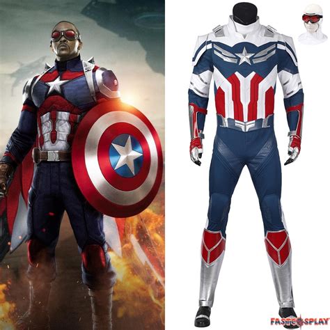 The Falcon and the Winter Soldier New Captain America Cosplay Costume