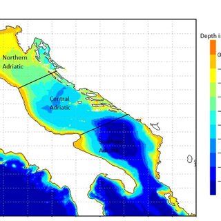 Mediterranean Sea Depth Contours