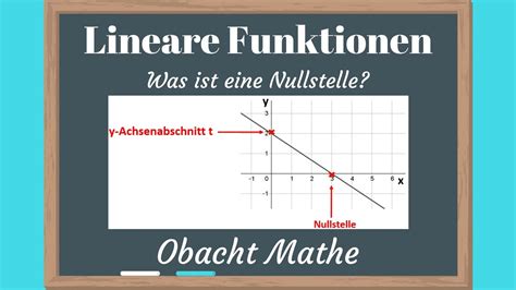 NULLSTELLE berechnen Übungen mit Lösungen lineare Funktionen