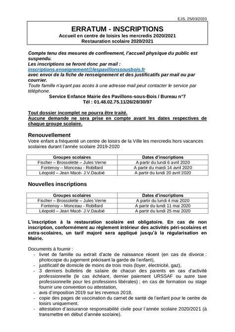 Pdf Formulaire D Inscription L Accueil Extra Scolaire Pdf T L Charger