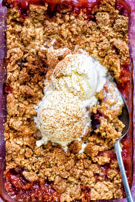 Plum And Apple Crumble Supergolden Bakes