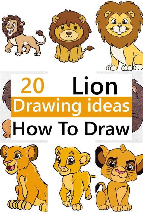 20 Lion Drawing Ideas How To Draw Lion Diyscraftsy