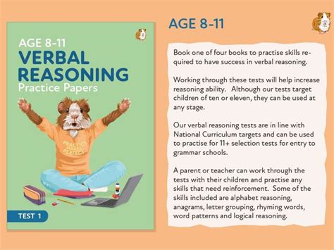 Verbal Reasoning Test One Age 8 11 Teaching Resources