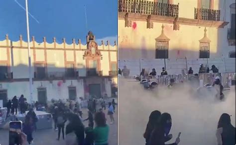 Polic As De Zacatecas Reprimen Y Detienen A Mujeres En La Marcha Del M