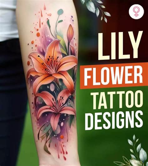 64 Lily Flower Tattoo Ideas With Their Meanings