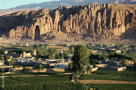 Bamyan Bamiyan In Central Afghanistan This Is A View Over The Bamyan