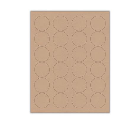 1 23 Blank Brown Kraft Round Circle Stickerskraft Labelsround