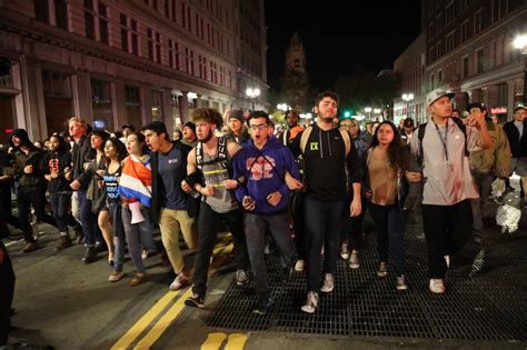 Anti Trump Demonstrators Take To The Streets In Several U S Cities The New York Times