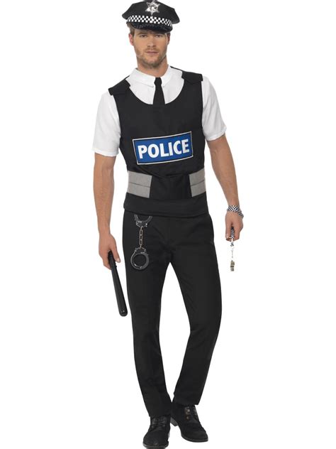 Adult Policeman Instant Kit Cops And Robbers Uk Police Officer Fancy Dress New Ebay