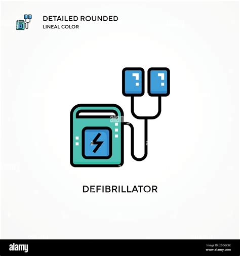 Defibrillator Vector Icon Modern Vector Illustration Concepts Easy To Edit And Customize Stock